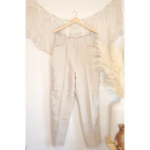 Vintage Sand 100% Linen Straight Pants